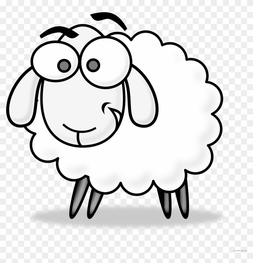 Sheep High Quality Animal Free Black White Clipart - Cartoon Sheep Png #1321862