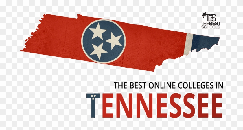 Best Online Colleges In Tennessee - Tennesseee State Flag - Letterpress - Lantern Press #1321979