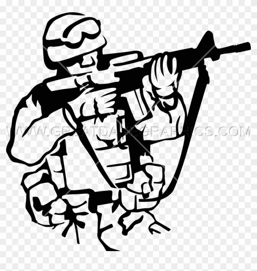 American Soldier Drawing At Getdrawings Com Free For - Soldier Clipart Black And White #1322102