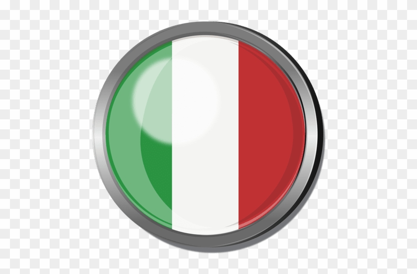 Italy Flag Badge - Bandera Defrancia En Png #1322121