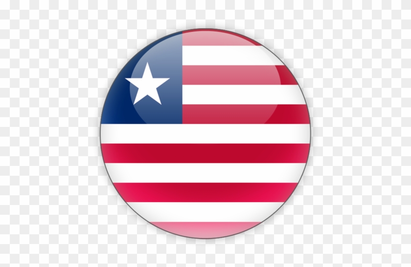 Yükle Round Country Flags - Liberia Flag Png #1322146