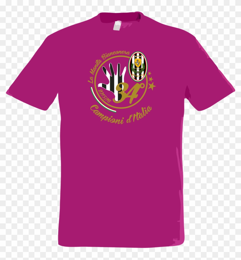 T-shirt Celebrativa Del 34° Scudetto Magenta/nera - Lord #1322202