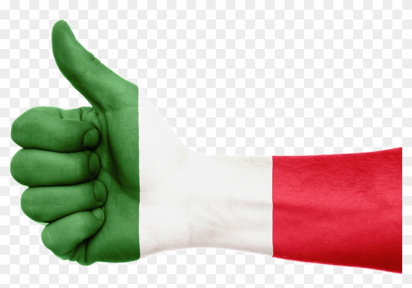 Italian Flag Arm Transparent Png Sticker - Wedomugs Mali Thumbs Up Flag Mug #1322258