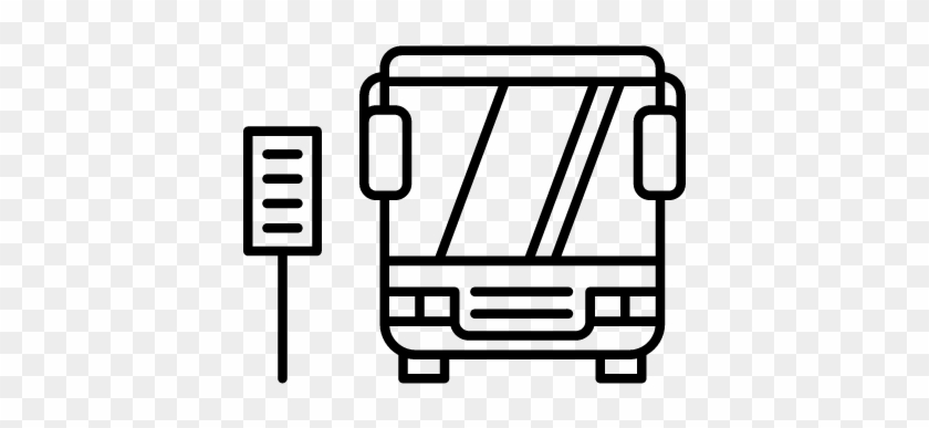 Bus Front View With Sign Vector - Bus Front Icon #1322271