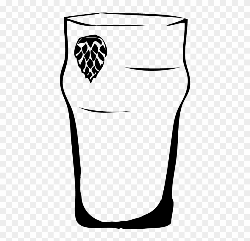 Pin Beer Glass Clip Art Black And White - Bozeman Taproom & Fill Station #1322375