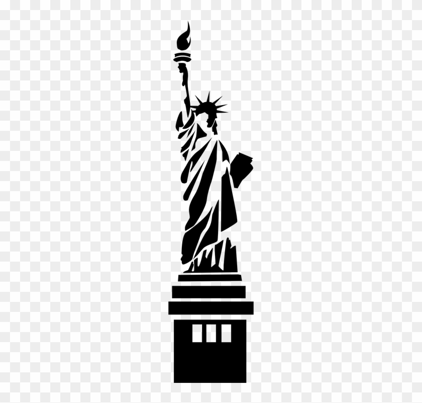 Statue Of Liberty Clipart Transparent Png Sticker - Statue Of Liberty Stencil #1322410