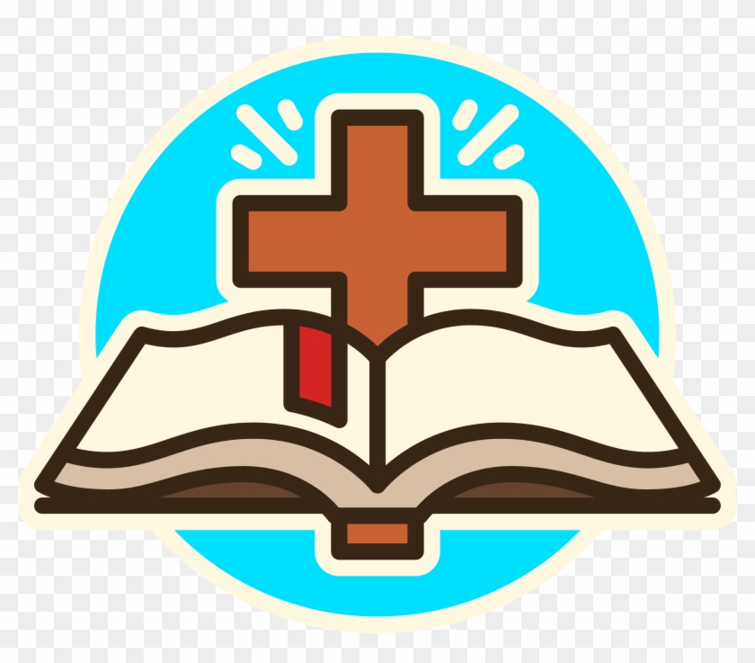 Cross And Bible Designed Logo - Cross #1322622