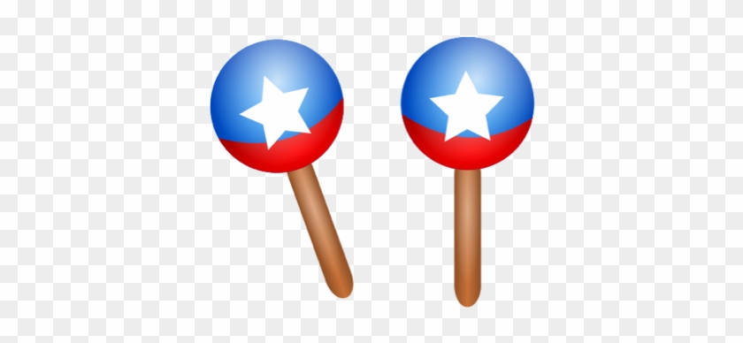 Elegant Maracas Clipart Free Patriotic Maracas Clip - Red White And Blue Maracas #1322820