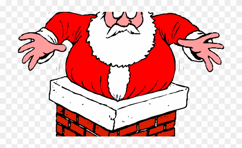 Top 10 List Of Ways To Stay Slim Through The Holidays - Santa Stuck In A Chimney #1322839