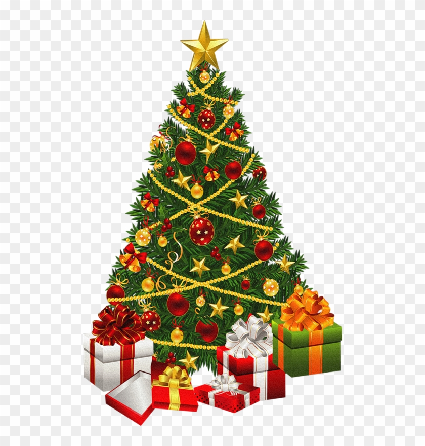 Merry Christmas Clipart Christmas Tree - Christmas Tree Greeting Card #1323027