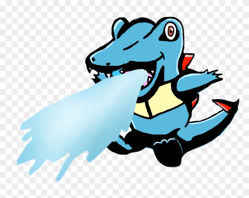 Totodile Used Water Gun By Morshute - Cartoon #1323066