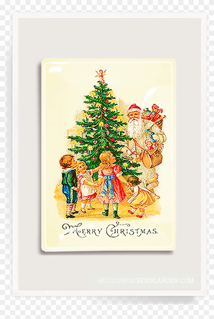 Ben's Garden - Posterazzi Children And Santa Around A Christmas Tree, #1323091