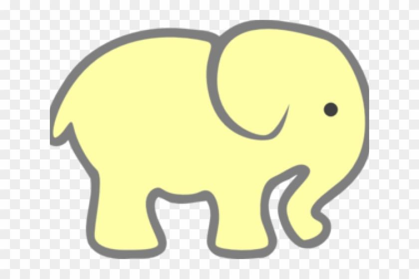Elephant Clipart Yellow - Clip Art #1323095