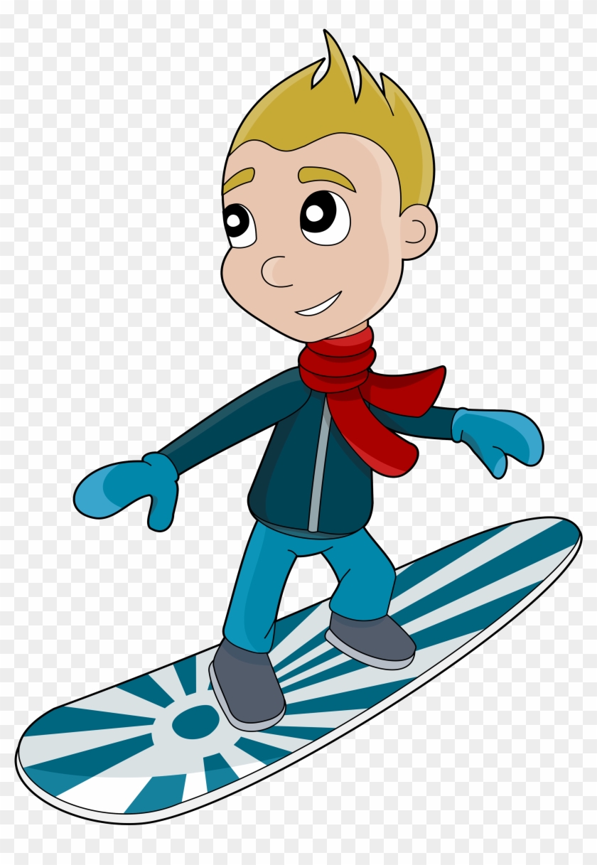 Click The Link For Powderslide - Snowboarding Cartoon #1323097