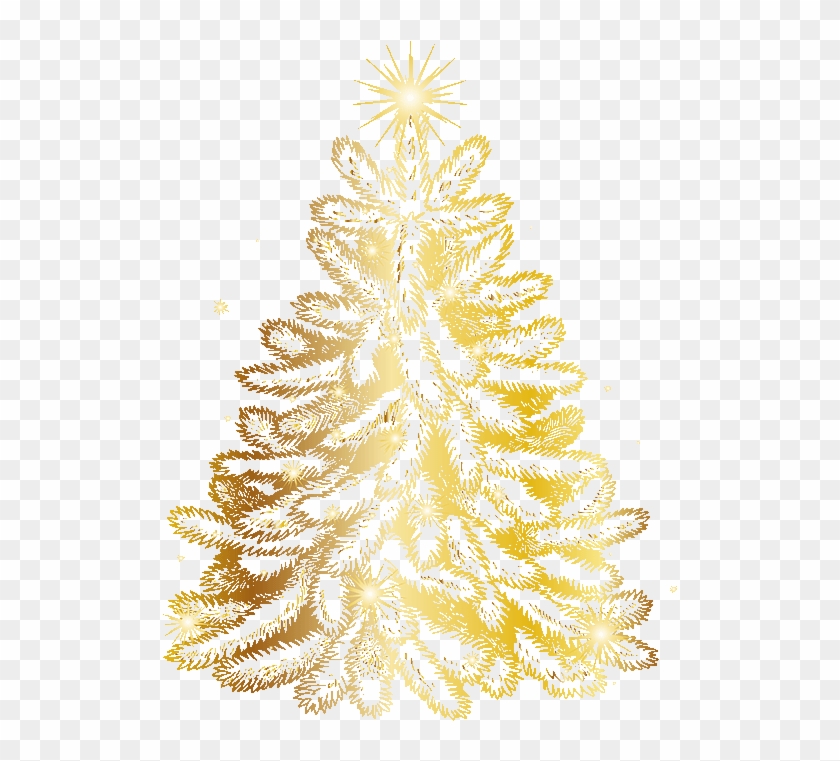 Christmas Tree - Arbol De Navidad Dorado Png #1323096