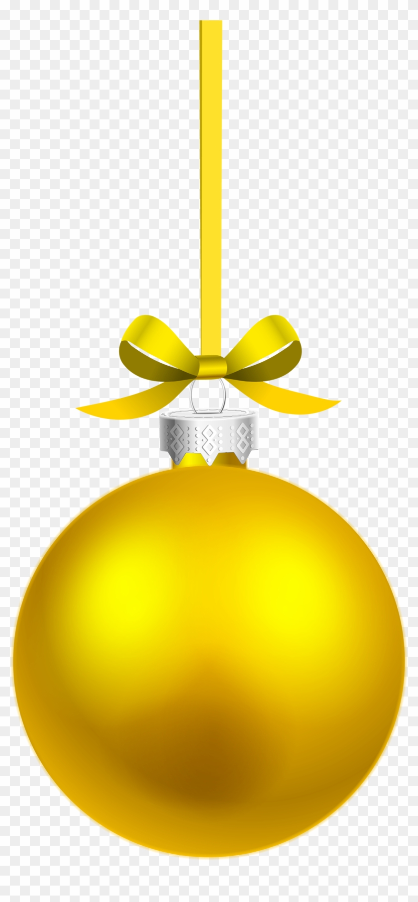 Download Yellow Christmas Ornaments Vector Png - Hanging Christmas ...