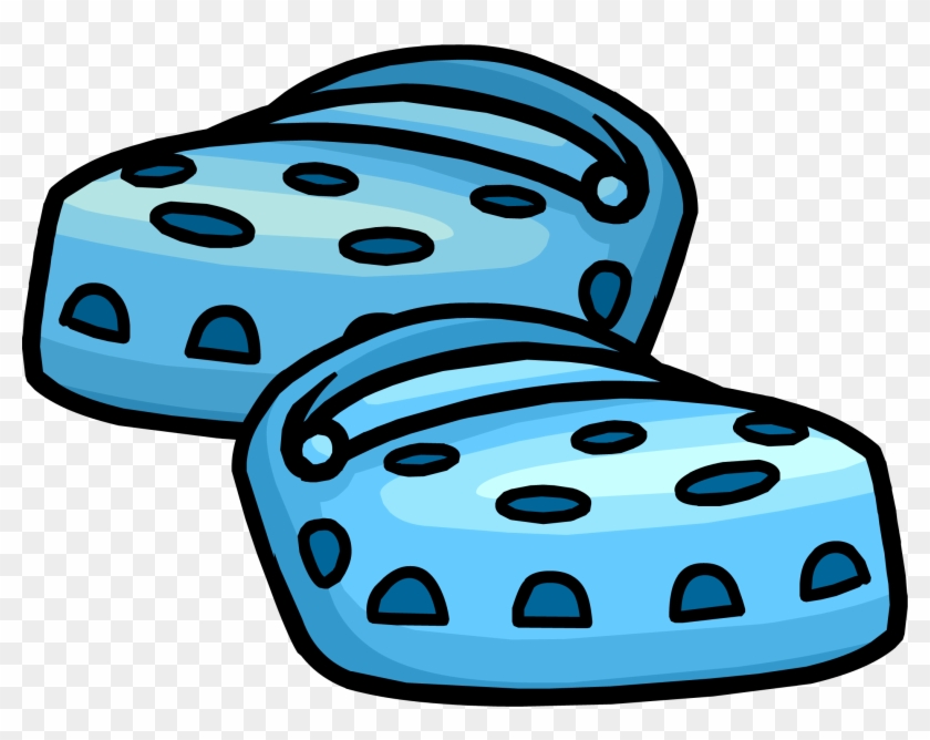 Blue Cuckoo Ka-shoes - Club Penguin Blue Crocs #1323195
