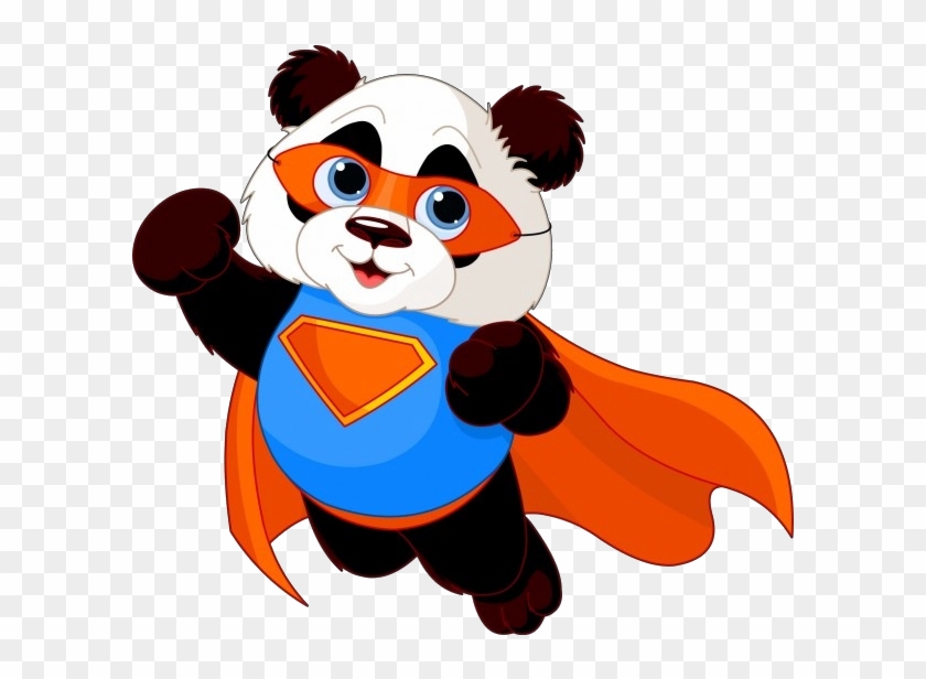 Panda Bears Cartoon Animal Images Free To Download - Superhero Panda #1323249