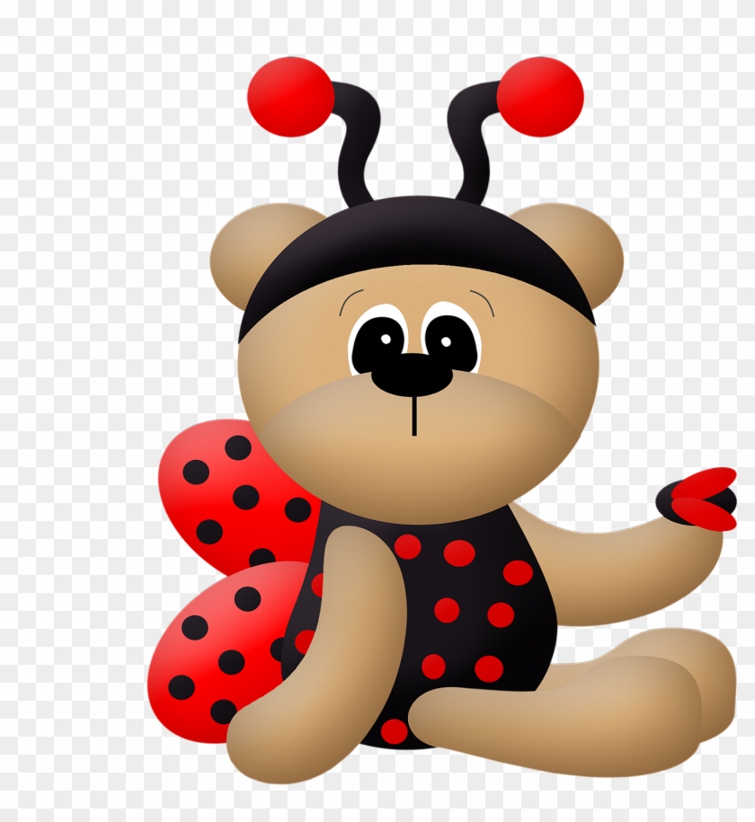 Ladybug Dress Bears Clip Art Oh My Baby Best Bottles - Rote Und Schwarze Runder Aufkleber #1323250