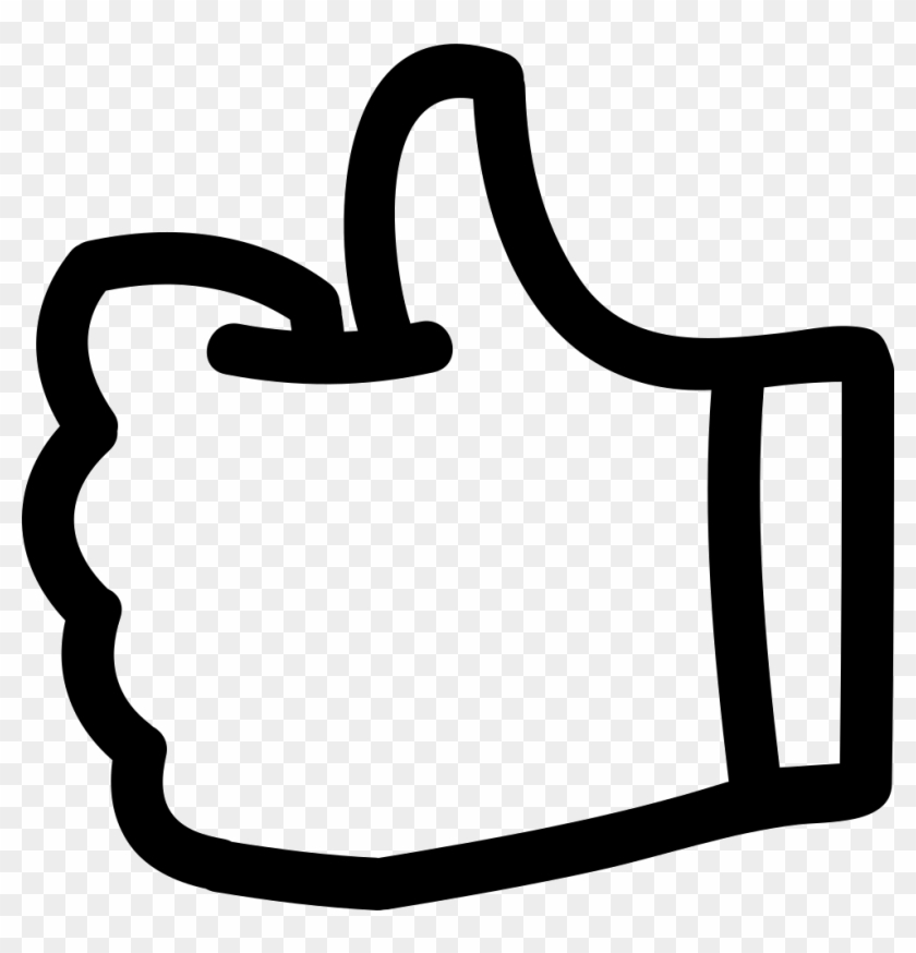 Like Thumb Up Hand Drawn Symbol Outline Comments - Free Icon Thumbs Up #1323330