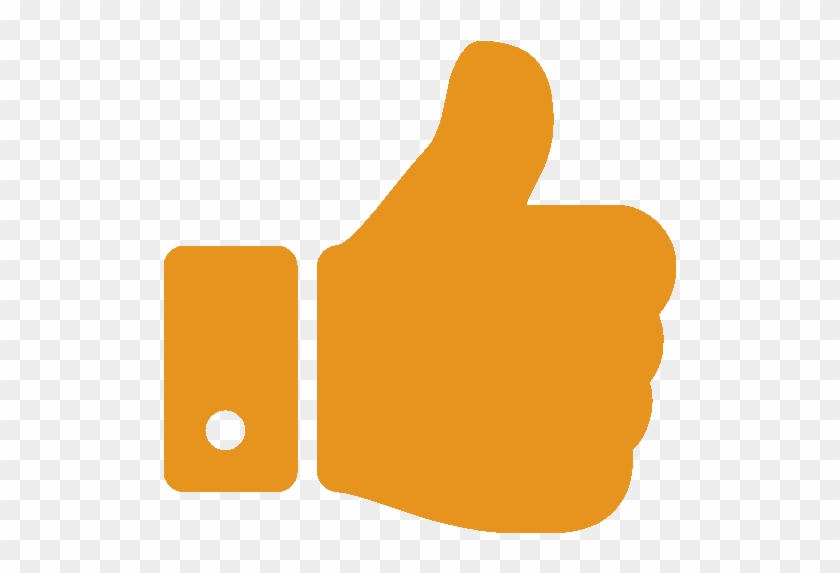 Thumbs Up Hand Symbol - Thumbs Up Icon Orange #1323353