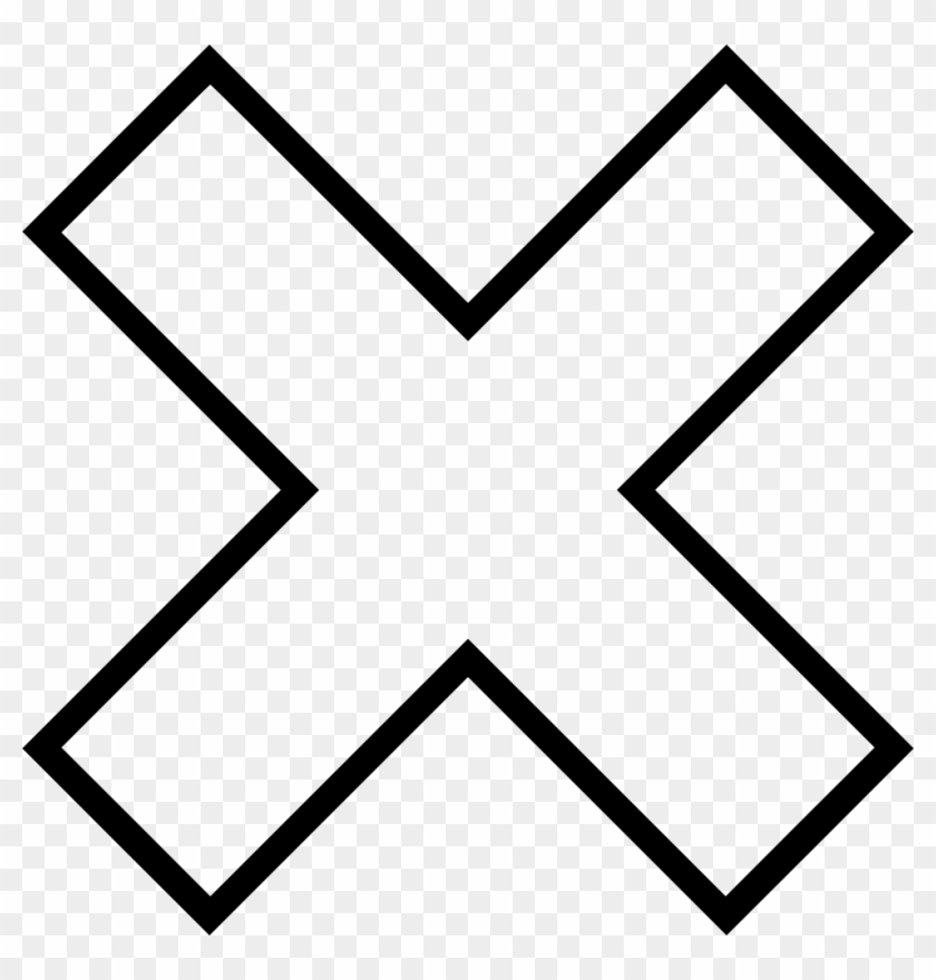 X Delete Cross Menu Option Navigation Comments - Line Art #1323366