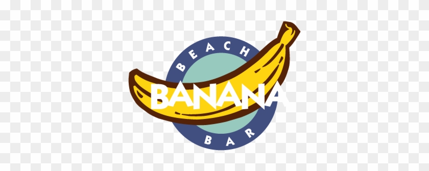 Banana Beach Bar Vector Logo - Beach Banana Bar Logo #1323443