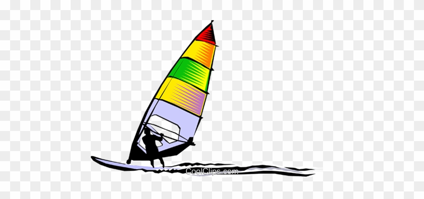 Windsurfer Royalty Free Vector Clip Art Illustration - Windsurfer Clipart #1323453