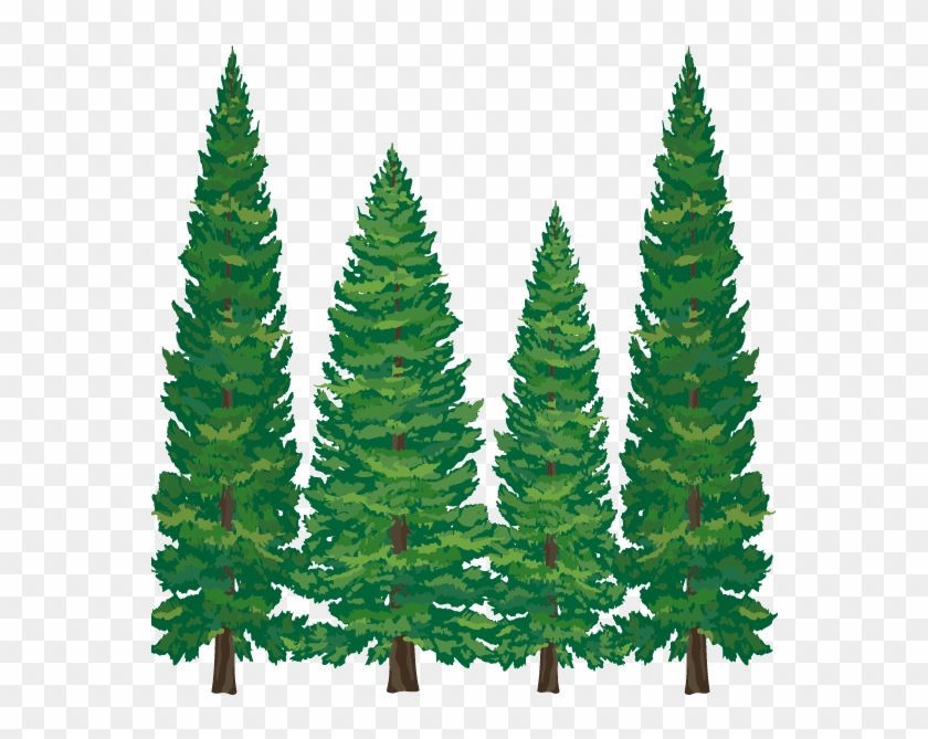 Illustration Of A Pine Tree Scenery Clip Art Vector - Cartoon Pine Tree Png #1323479