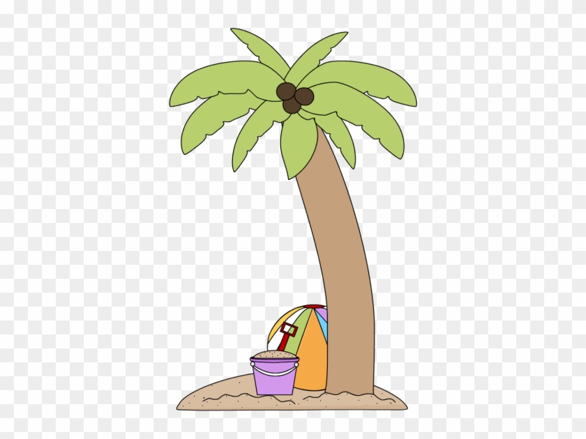 Palm Tree And Beach Toys Clip Art - Printable Beach Toys Clipart #1323558