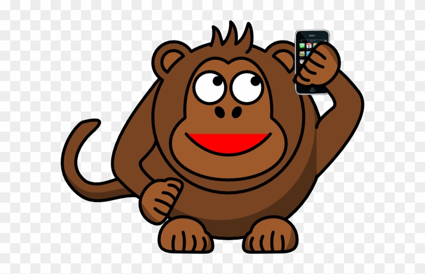 Monkey Mother Iphone Clip Art At Clker - Cartoon Monkey #1323603