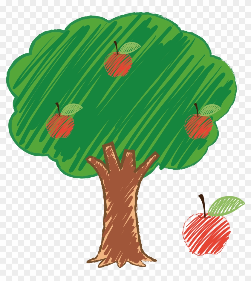 Tree Apple Drawing - Tree Apple Drawing #1323631