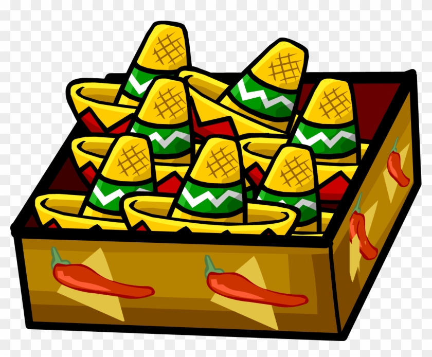 Winter Fiesta 2009 Mini Sombrero Box - Club Penguin #1323718