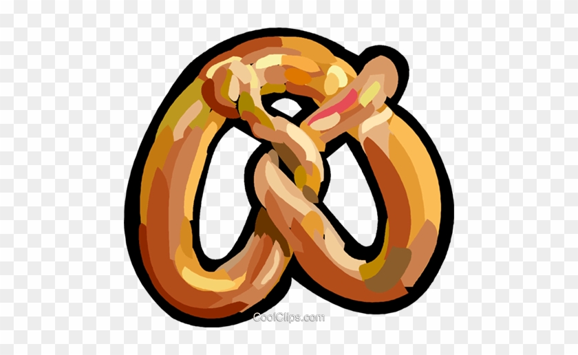 Pretzel Royalty Free Vector Clip Art Illustration Vc048281 - Pretzel Clip Art #1323733