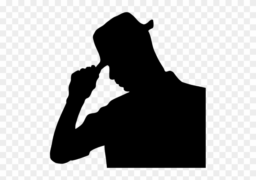 Driverlayer Search Engine - Man With Hat Silhouette #1323780
