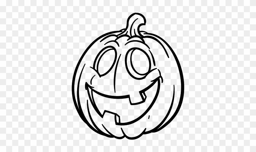 Halloween Pumpkins - Dibujo De Halloween Para Niños En Blanco Y Negro #1323909