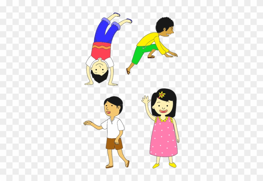 Multicultural Children Public Domain Vectors - Clipart Black And White Child Playing Simon Says #1323943