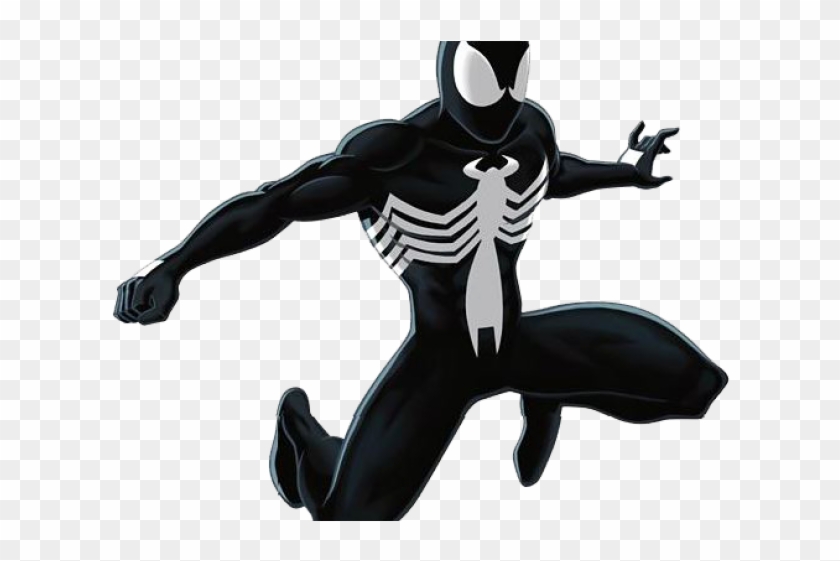 Spider Man Clipart Balck - Venom Hombre Araña Negro - Free Transparent PNG  Clipart Images Download