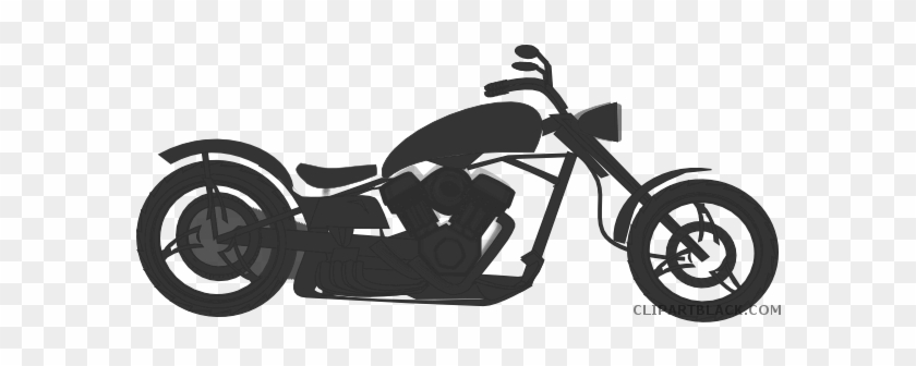 Motorcycle Transportation Free Black White Clipart - Harley Motorcycle Clipart Black And White #1324057