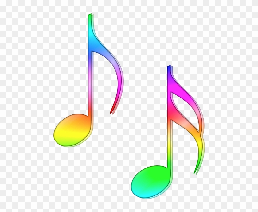 Pin Music Notes Clipart Colorful - Semicorchea Colores #1324173
