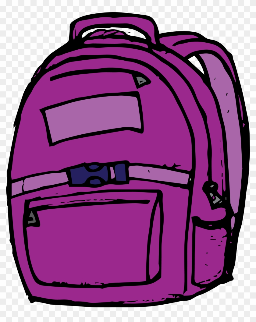 Backpack Clipart Travel Backpack - Violet Bag Clip Art #1324183