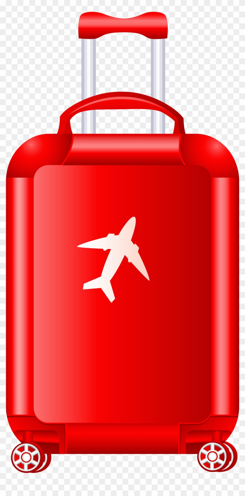 Red Clipart Luggage - Suitcase Png Transparent #1324185