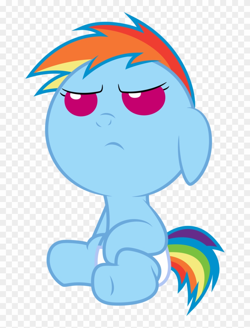 1047000 - safe, artist:megarainbowdash2000, rainbow dash, pony, angry, baby,  baby dash, baby pony, baby rainbow dash, diaper, female, filly, filly  rainbow dash, foal, solo, younger - Derpibooru