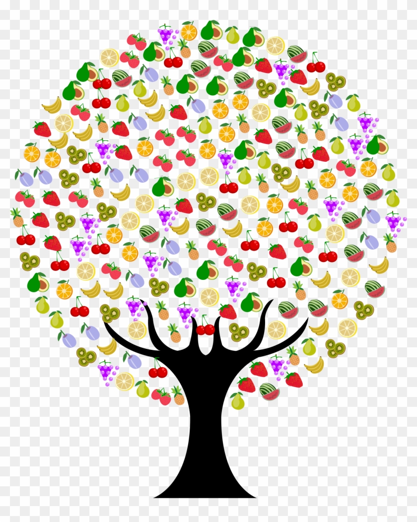 Clipart Fruit Tree Rh Openclipart Org Fruit Tree Clip - Fruit Tree Png #1324262