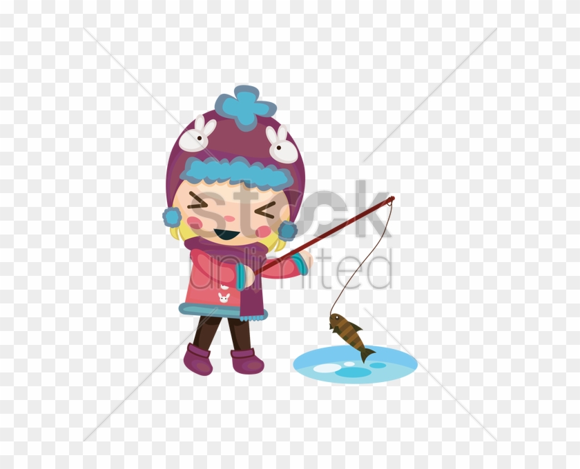 Little Girl Clipart Fishing Png - Rocket #1324306