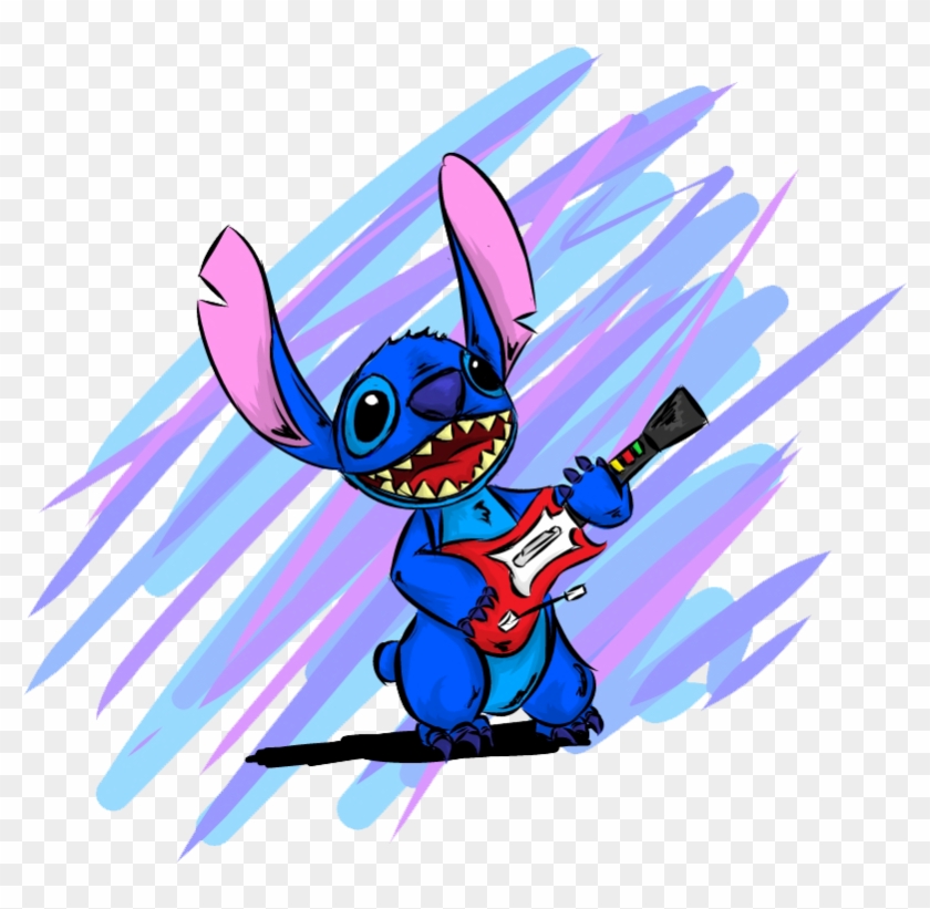Stitch Guitar Hero By Dotyao - Stitch With Guitar Png #1324319