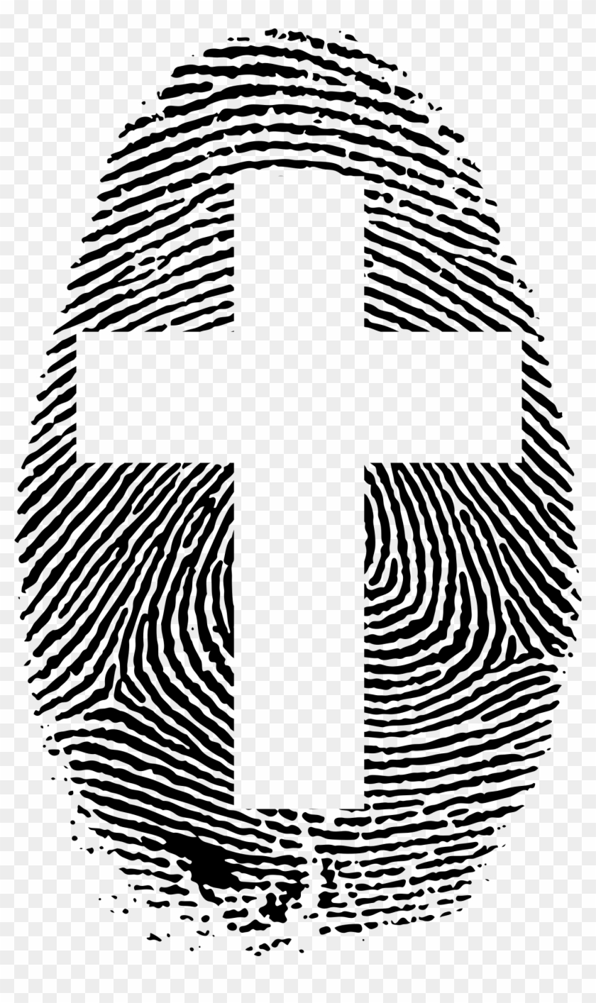 Big Image - Fingerprint Cross #1324359