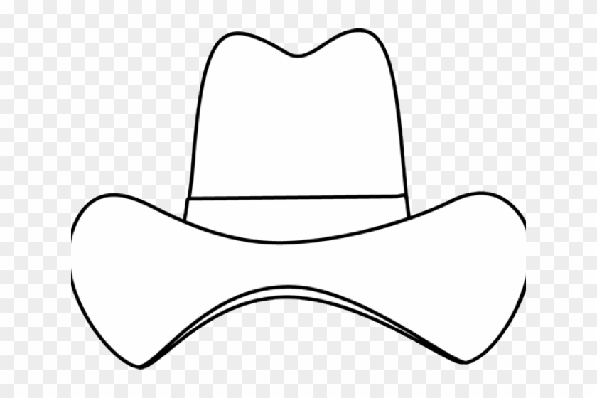 Cowboy Hat Clipart Hatblack - White Silhouette Of Cowboy Hat #1324467