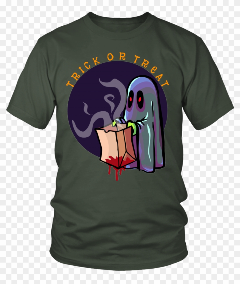 Hi Folks This Cool Ghost With It's Bloody "trick Or - Ethereum Mining T Shirt #1324474