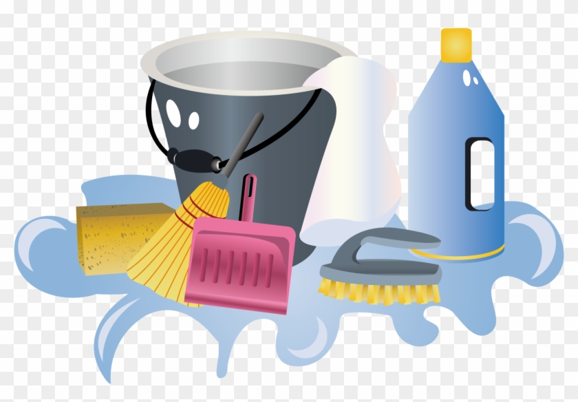 Vector Bucket Wash - Cleaning Pail Vector Png #1324477